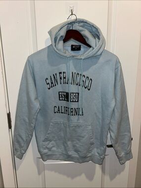 San Francisco Graphic Light Blue Pullover Hoodie
